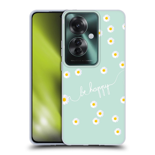 Monika Strigel Happy Daisy Mint Soft Gel Case for OPPO Reno11 F 5G / F25 Pro 5G
