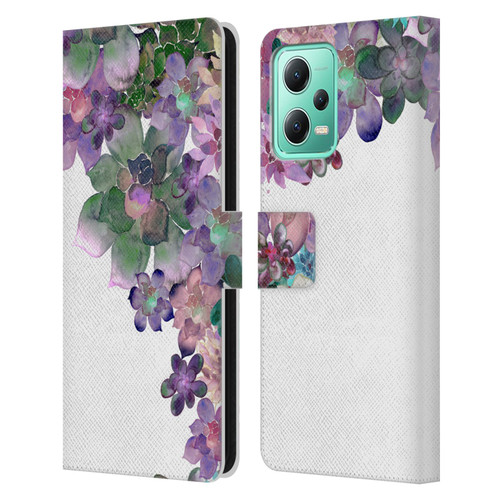 Monika Strigel My Garden Succulent Leather Book Wallet Case Cover For Xiaomi Redmi Note 12 5G