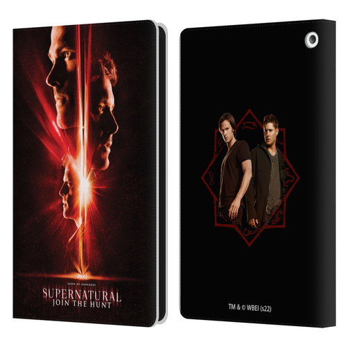 Supernatural Key Art Sam, Dean & Castiel Leather Book Wallet Case Cover For Amazon Fire HD 8/Fire HD 8 Plus 2020