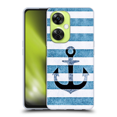 Monika Strigel Vintage Anchors Indigo Soft Gel Case for OnePlus Nord CE 3 Lite 5G