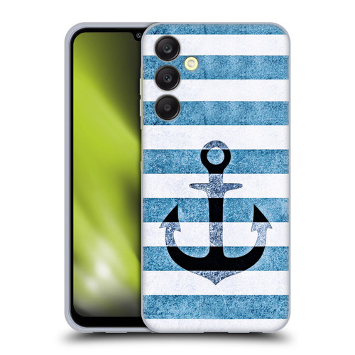 Monika Strigel Vintage Anchors Indigo Soft Gel Case for Samsung Galaxy A25 5G