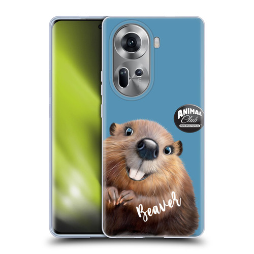 Animal Club International Faces Beaver Soft Gel Case for OPPO Reno11