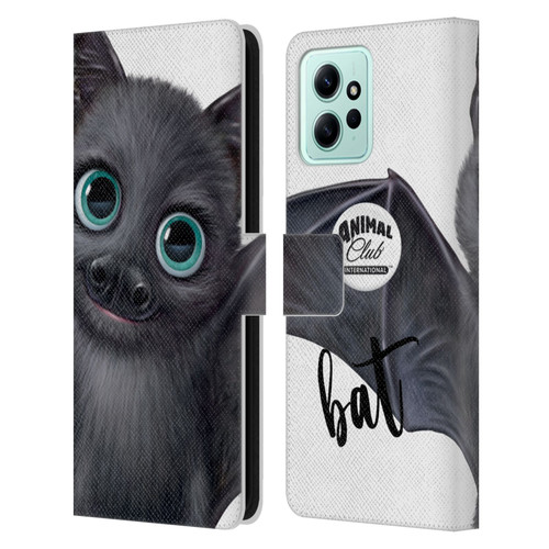 Animal Club International Faces Bat Leather Book Wallet Case Cover For Xiaomi Redmi 12