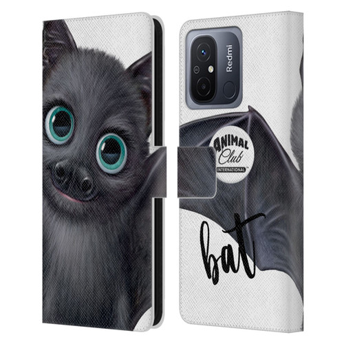 Animal Club International Faces Bat Leather Book Wallet Case Cover For Xiaomi Redmi 12C