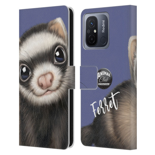 Animal Club International Faces Ferret Leather Book Wallet Case Cover For Xiaomi Redmi 12C
