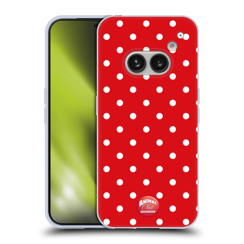 Animal Club International Patterns Polka Dots Red Soft Gel Case for Nothing Phone (2a)