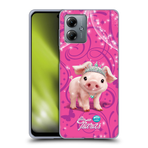 Animal Club International Pet Royalties Pig Soft Gel Case for Motorola Moto G14