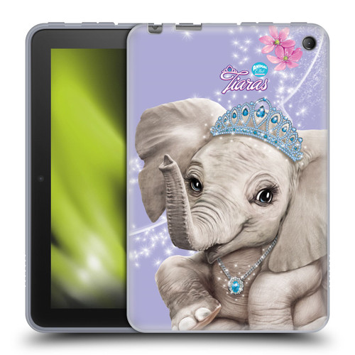 Animal Club International Royal Faces Elephant Soft Gel Case for Amazon Fire 7 2022