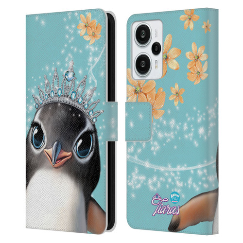 Animal Club International Royal Faces Penguin Leather Book Wallet Case Cover For Xiaomi Redmi Note 12T