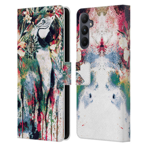 Riza Peker Animals Parrot Leather Book Wallet Case Cover For Samsung Galaxy A05s
