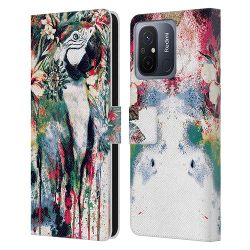 Riza Peker Animals Parrot Leather Book Wallet Case Cover For Xiaomi Redmi 12C