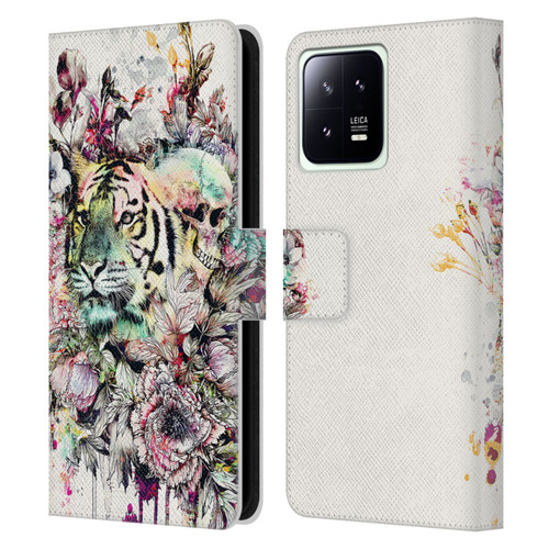 Riza Peker Animals Tiger Leather Book Wallet Case Cover For Xiaomi 13 5G