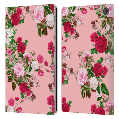 Riza Peker Florals Romance Leather Book Wallet Case Cover For Amazon Fire Max 11 2023