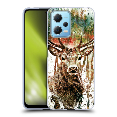 Riza Peker Animals Deer Soft Gel Case for Xiaomi Redmi Note 12 5G