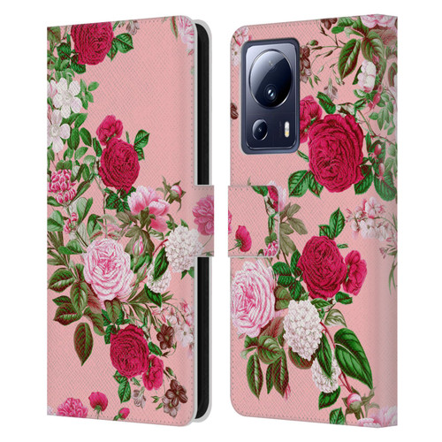 Riza Peker Florals Romance Leather Book Wallet Case Cover For Xiaomi 13 Lite 5G