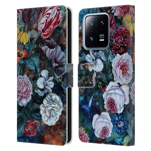 Riza Peker Florals Full Bloom Leather Book Wallet Case Cover For Xiaomi 13 Pro 5G