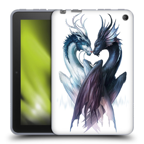 Jonas "JoJoesArt" Jödicke Wildlife 2 Yin And Yang Dragons Soft Gel Case for Amazon Fire 7 2022