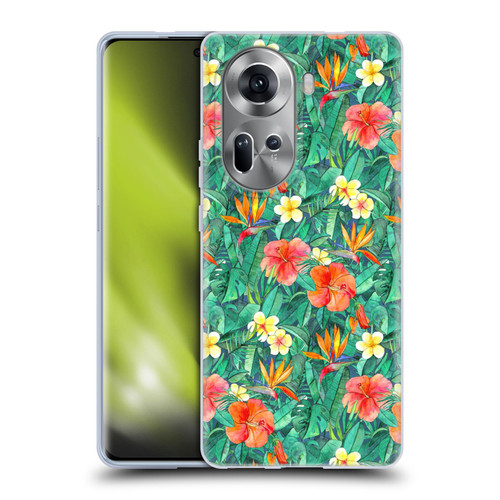 Micklyn Le Feuvre Florals Classic Tropical Garden Soft Gel Case for OPPO Reno11