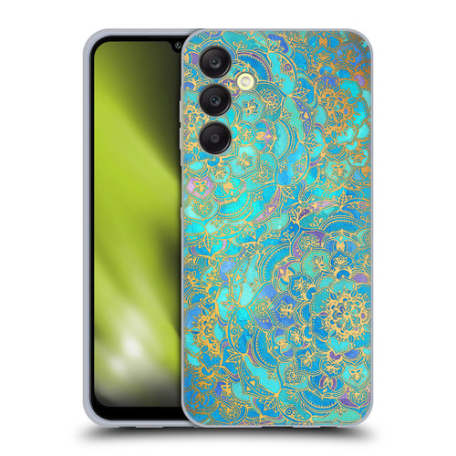 Micklyn Le Feuvre Mandala Sapphire and Jade Soft Gel Case for Samsung Galaxy A25 5G