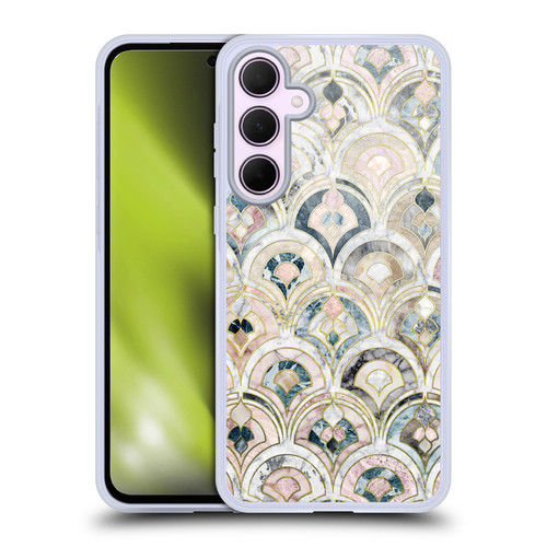 Micklyn Le Feuvre Marble Patterns Art Deco Tiles In Soft Pastels Soft Gel Case for Samsung Galaxy A35 5G