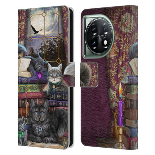 Brigid Ashwood Cats Storytime Cats And Books Leather Book Wallet Case Cover For OnePlus 11 5G