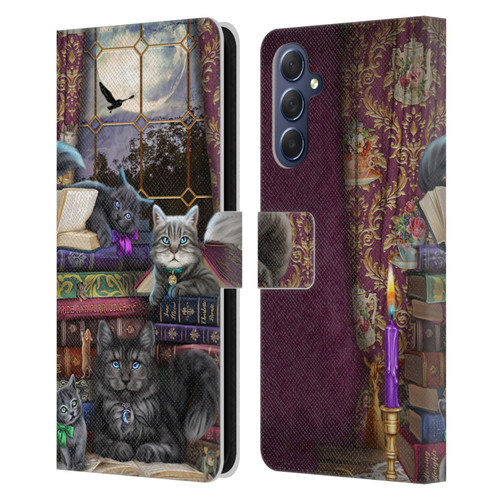 Brigid Ashwood Cats Storytime Cats And Books Leather Book Wallet Case Cover For Samsung Galaxy M54 5G