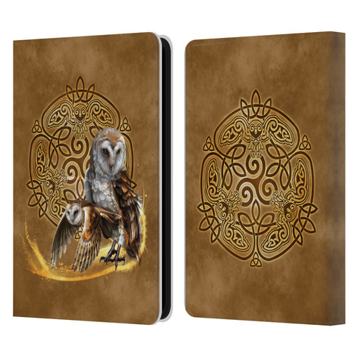 Brigid Ashwood Celtic Wisdom Owl Leather Book Wallet Case Cover For Amazon Kindle 11th Gen 6in 2022