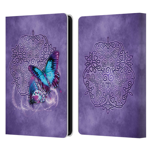 Brigid Ashwood Celtic Wisdom Butterfly Leather Book Wallet Case Cover For Amazon Kindle Paperwhite 5 (2021)