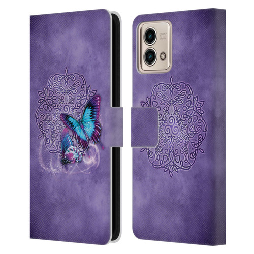 Brigid Ashwood Celtic Wisdom Butterfly Leather Book Wallet Case Cover For Motorola Moto G Stylus 5G 2023