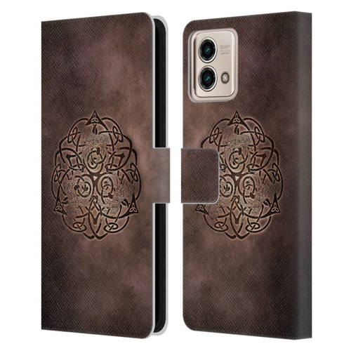 Brigid Ashwood Celtic Wisdom Knot Horse Leather Book Wallet Case Cover For Motorola Moto G Stylus 5G 2023