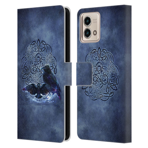 Brigid Ashwood Celtic Wisdom Raven Leather Book Wallet Case Cover For Motorola Moto G Stylus 5G 2023