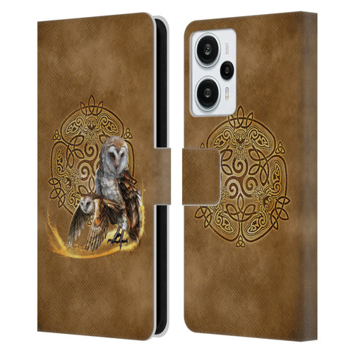 Brigid Ashwood Celtic Wisdom Owl Leather Book Wallet Case Cover For Xiaomi Redmi Note 12T