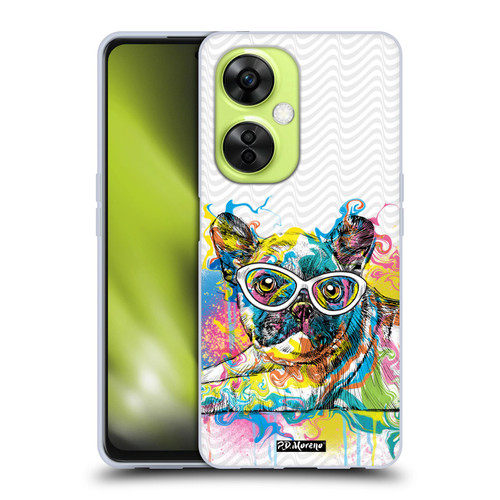 P.D. Moreno Drip Art Cats And Dogs French Bulldog Soft Gel Case for OnePlus Nord CE 3 Lite 5G
