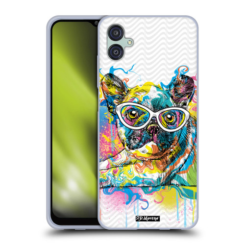 P.D. Moreno Drip Art Cats And Dogs French Bulldog Soft Gel Case for Samsung Galaxy M04 5G / A04e