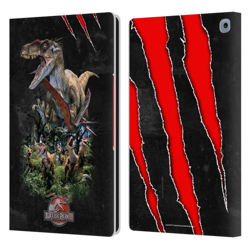 Jurassic Park III Key Art Dinosaurs 3 Leather Book Wallet Case Cover For Amazon Fire HD 10 / Plus 2021