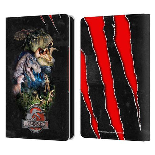 Jurassic Park III Key Art Dinosaurs Leather Book Wallet Case Cover For Amazon Kindle 11th Gen 6in 2022