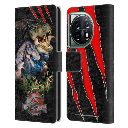 Jurassic Park III Key Art Dinosaurs Leather Book Wallet Case Cover For OnePlus 11 5G