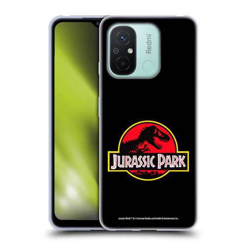Jurassic Park Logo Plain Black Soft Gel Case for Xiaomi Redmi 12C