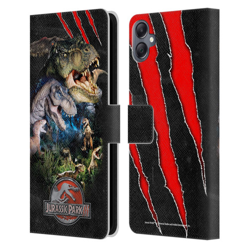 Jurassic Park III Key Art Dinosaurs Leather Book Wallet Case Cover For Samsung Galaxy A05