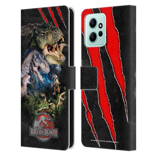 Jurassic Park III Key Art Dinosaurs Leather Book Wallet Case Cover For Xiaomi Redmi 12