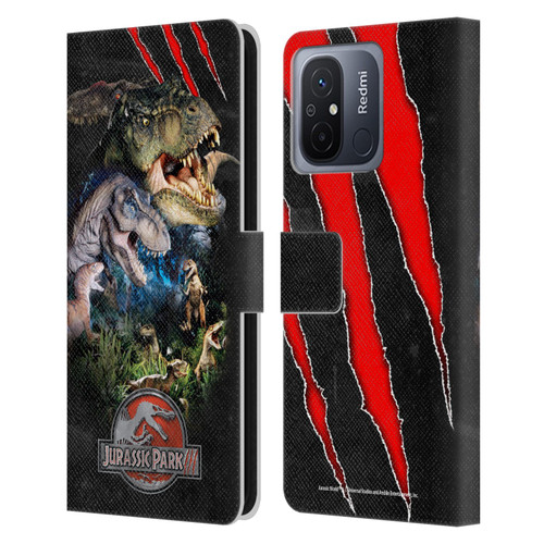 Jurassic Park III Key Art Dinosaurs Leather Book Wallet Case Cover For Xiaomi Redmi 12C