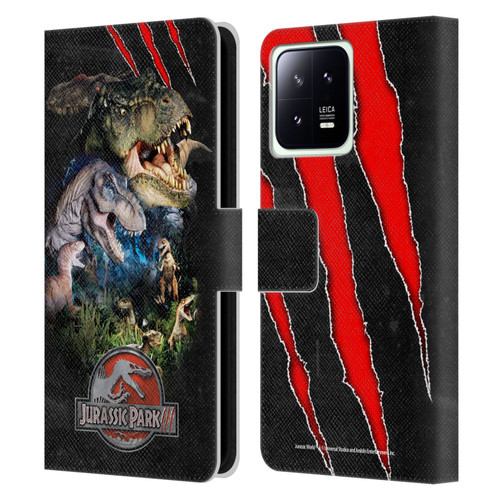 Jurassic Park III Key Art Dinosaurs Leather Book Wallet Case Cover For Xiaomi 13 5G