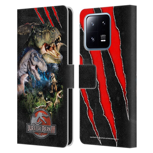 Jurassic Park III Key Art Dinosaurs Leather Book Wallet Case Cover For Xiaomi 13 Pro 5G
