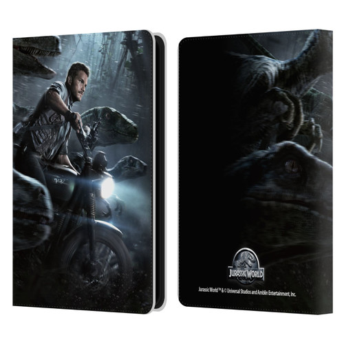 Jurassic World Key Art Owen & Velociraptors Leather Book Wallet Case Cover For Amazon Kindle Paperwhite 5 (2021)