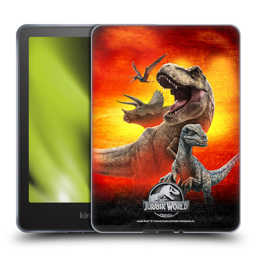 Jurassic World Key Art Dinosaurs Soft Gel Case for Amazon Kindle Paperwhite 5 (2021)