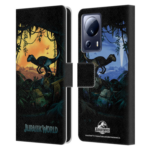 Jurassic World Key Art Blue Velociraptor Leather Book Wallet Case Cover For Xiaomi 13 Lite 5G