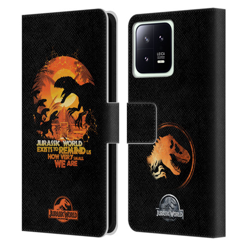 Jurassic World Vector Art Raptors Silhouette Leather Book Wallet Case Cover For Xiaomi 13 5G