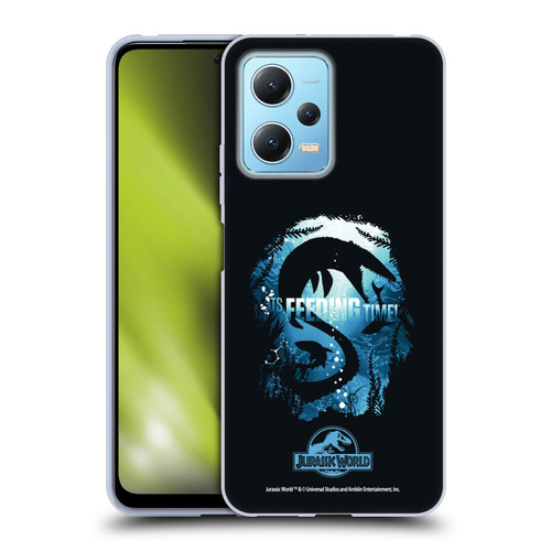 Jurassic World Vector Art Mosasaurus Silhouette Soft Gel Case for Xiaomi Redmi Note 12 5G