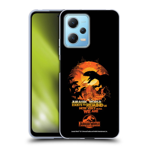 Jurassic World Vector Art Raptors Silhouette Soft Gel Case for Xiaomi Redmi Note 12 5G