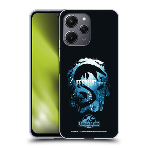 Jurassic World Vector Art Mosasaurus Silhouette Soft Gel Case for Xiaomi Redmi 12